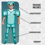 Disguise Minecraft Diamond Armor Deluxe Costume, Official Minecraft Costume for Kids, Small (4-6)