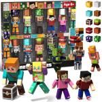 Magneverse 20 Pcs Magnetic Action Figures Playset - Magnetic Building Blocks, Magnet Cubes and Rotatable Figures Character Toys for Kids, STEM Toys, Christmas Birthday Gift for 3+ Year Old Boys Girls