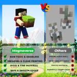 Magneverse 20 Pcs Magnetic Action Figures Playset - Magnetic Building Blocks, Magnet Cubes and Rotatable Figures Character Toys for Kids, STEM Toys, Christmas Birthday Gift for 3+ Year Old Boys Girls