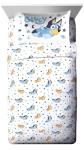 Jay Franco Bluey & Bingo Twin Comforter Set - 5 Piece Bed Set Includes Sheet Set & Pillow Covers - Super Soft Clouds & Stars Kids Bedding