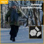 AOTOW Kid's Winter Running Gloves - Touchscreen, Warm, Cold Weather, Youth, Lightweight, Riding, Thermal, Windproof, Athletic, Black Sports Gloves for Hiking & Biking