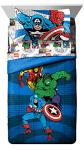 Jay Franco Marvel Comics Avengers Good Guys 4 Piece Twin Bed Set, Blue