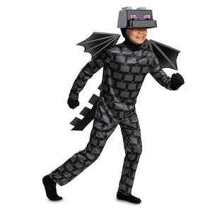 Disguise Ender Dragon Costume, Official Deluxe Minecraft Costume for Kids with Headpiece and Armor, Child Size (10-12)