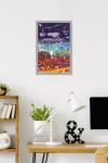 Trends International Minecraft - World Beyond Wall Poster, 22.4L x 14.7W, Gray Framed Version