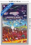 Trends International Minecraft - World Beyond Wall Poster, 22.4L x 14.7W, Gray Framed Version