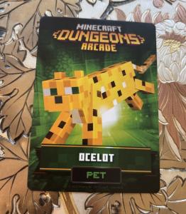 Minecraft Dungeons Arcade Card Series 4 Ocelot #59/143 Pet Rare