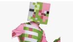 Minecraft Kids Zombie Pigman Halloween Costume Small 4-6 NWT