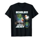 Minecraft Behold The Chicken Jockey Zombie on Chicken Design T-Shirt