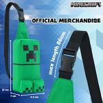 Minecraft Crossbody Bag for Kids Teens Creeper Sling Chest Bag for Travel with Adjustable Strap Gamer Gifts for Boys (Green)