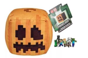 Minecraft Legends Basic Plush Character Soft Dolls with Bonus Collectible Sticker (6 inch Carved Pumpkin)