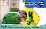Minecraft Twin Comforter Set - 5 Piece Kids Bedding Includes Comforter, Sheet...