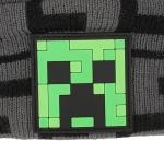 Minecraft SSSS Creeper Toddler Black 2-Piece Knit Beanie & Gloves Set