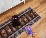 Minecraft Train Rail Area Rug - 20 x 60 Inches