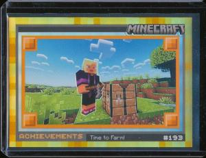 2024 Panini Minecraft TIME TO FARM! Achievements GOLD Prizm #193 SP Rare