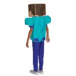 Disguise Minecraft Steve Costume for Kids, Official Minecraft Costume Pop Out Outfit with Headpiece, Child Size (10-12)