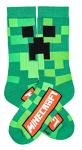 Bioworld Minecraft Creeper Cubed Character Design Gaming Adult Crew Socks