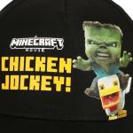 A Minecraft Movie Chicken Jockey Youth Black Traditional Adjustable Baseball Cap