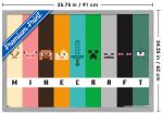 Minecraft - Pixel Bars Wall Poster, 34L" x 22.4W", Gray Framed Version