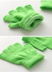 Zitokin Fingerless Gloves Kids, Ash Trainer Costume Halloween Green Gloves Knitted Winter Typing Mittens for Boys & Girls (Green)
