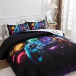 NTBED Game Console Comforter Set for Boys Girls Kids Space Universe 3D Gaming Bed Lightweight Microfiber Gamer Bedding Sets (Multi, Twin)