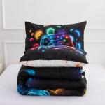 NTBED Game Console Comforter Set for Boys Girls Kids Space Universe 3D Gaming Bed Lightweight Microfiber Gamer Bedding Sets (Multi, Twin)
