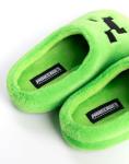 Minecraft Creeper Green Mule Slippers | Fleece Indoor Lounge Footwear for Boys | Soft, Furry Finish | Gaming Slippers