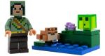 LEGO Minecraft: Arbalest Knight Minifigure with Frog and Slime - Ages 6+
