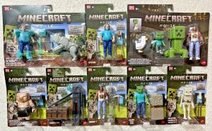 MINECRAFT MOVIE 4" FIGURE SET OF 12 FIGURES STEVE DENNIS CREEPER ++ **NEW**