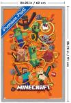 Trends International Minecraft - Funtage Wall Poster, 34L x 22.4W, Gray Framed Version