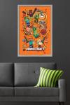 Trends International Minecraft - Funtage Wall Poster, 34L x 22.4W, Gray Framed Version