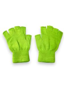 Arnold Prints Boys' &Girls' Solid Knitted green Half Finger Mittens Typing Gloves, Halloween Ash Ketchum Gloves for costume 1 pair Green (Light Green, Small/Youth)