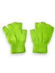 Arnold Prints Boys' &Girls' Solid Knitted green Half Finger Mittens Typing Gloves, Halloween Ash Ketchum Gloves for costume 1 pair Green (Light Green, Small/Youth)