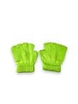 Arnold Prints Boys' &Girls' Solid Knitted green Half Finger Mittens Typing Gloves, Halloween Ash Ketchum Gloves for costume 1 pair Green (Light Green, Small/Youth)