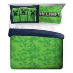 Minecraft Mobs Reversible Comforter & Pillowcase Set, Queen Size, Multicolor