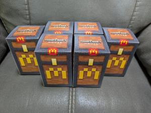 Minecraft McDonald’s 2025 ADULT HAPPY MEAL – Full Set of 6 Figures w/ Unused DLC