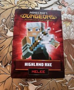 Minecraft Dungeons Arcade Card Series 4 Highland Axe #121/143 Melee Rare
