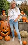 Witch Halloween Shirt for Women Retro Halloween Grpahic Tee Funny Hocus Pocus Tshirt Fall Casual Shirts Tee Tops(XX-Large,White1)