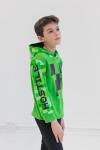 Minecraft Creeper Little Boys Fleece Raglan Hoodie & Pants Green/Black 7-8