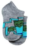 Minecraft No Show Socks for Boys, 10 Pair Multi Pack, Steve, Alex, Creeper, Zombie, Socks for Kids, Small