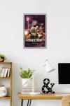 A Minecraft Movie - Hog Collage Wall Poster, 22.4L" x 14.7W", Gray Framed Version