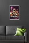 A Minecraft Movie - Hog Collage Wall Poster, 22.4L" x 14.7W", Gray Framed Version