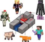 Mattel Minecraft Toys, Steve Action Figure with Accessory & Redstone Building Piece, 3.25-inch Scale Collectible Set Inspired by The Video Game