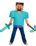 Disguise Minecraft Steve Classic Costume, Minecraft Costume LARGE 10/12 BOYS