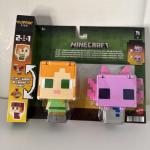 Minecraft Flippin’ Figs Alex & Axolotl Figures 2-in-1 Fidget Play & Pixe NEW
