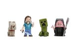 Jada Metalfigs 4-Pack – Minecraft Movie Die-Cast Figures – Steve, Wolf, Creeper, Malgohsa – 2.5-Inch Scale Collectible Set for Kids and Fans – Durable Metal Build