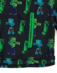 Minecraft Big Boys Zip Up Waterproof Hooded Rain Jacket Coat Black/Green 12