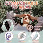 Girls Green Gaming Headset with Microphone - Wired & Wireless Noise Cancelling Over Ear Headphones for Kids & School - Bluetooth Earbuds