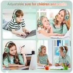 Girls Green Gaming Headset with Microphone - Wired & Wireless Noise Cancelling Over Ear Headphones for Kids & School - Bluetooth Earbuds