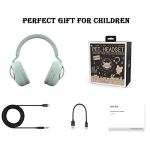 Girls Green Gaming Headset with Microphone - Wired & Wireless Noise Cancelling Over Ear Headphones for Kids & School - Bluetooth Earbuds