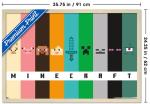 Minecraft - Pixel Bars Wall Poster, 34L" x 22.4W", Blonde Framed Version